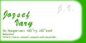 jozsef vary business card